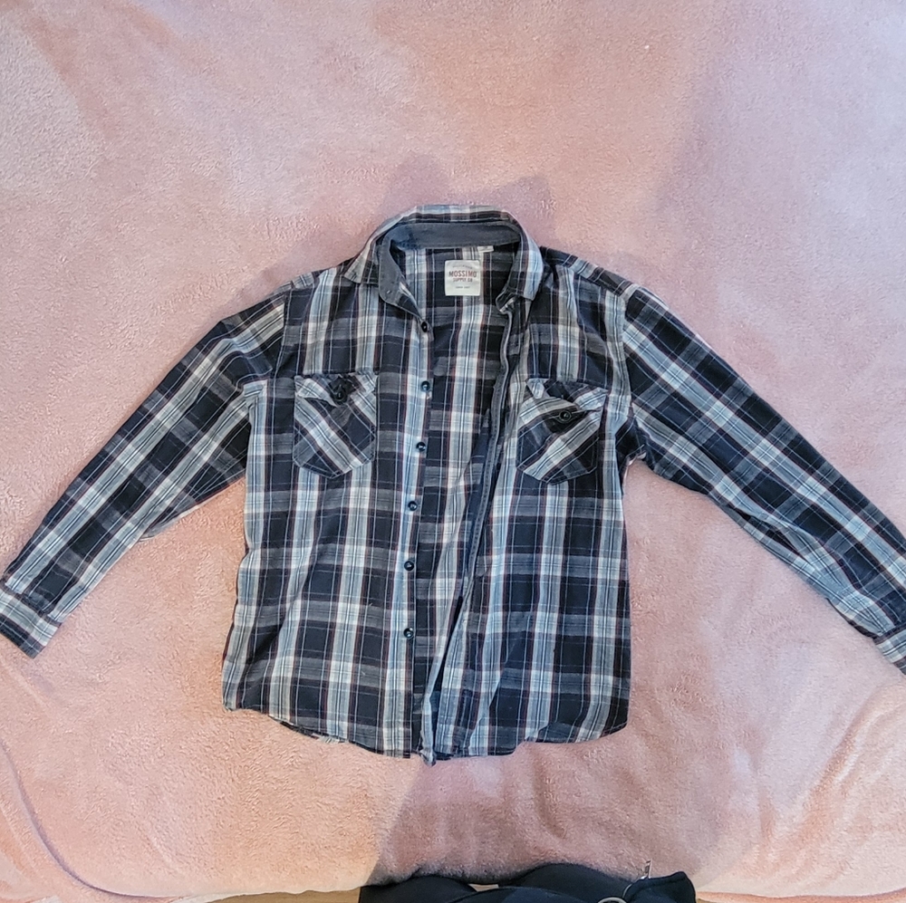 Mossimo Supply Co. Plaid Shirt in Blue and Gray